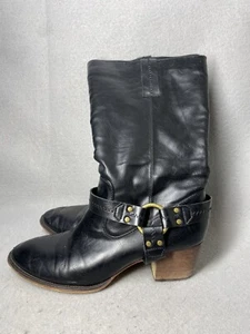 Wanted Tall Western Boots Horseman Black Women’s Size 8.5 - Picture 1 of 15