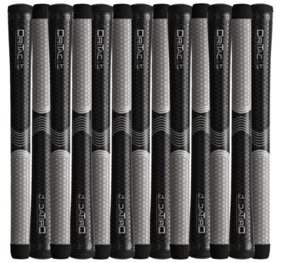 Winn Dri-Tac LT (Less Taper) Black Gray Oversize Golf Grip 7LTDT-BKG