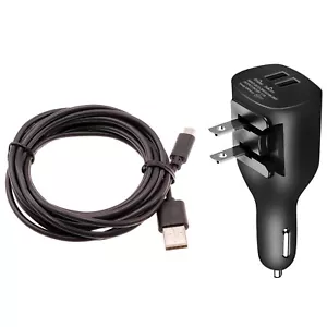 2-in-1 Car Home Charger 6ft Micro USB Cable Long Cord Travel Power for Tablets - Picture 1 of 6