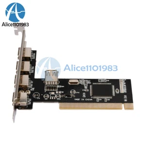 New High Speed 480Mbps 5 Port USB 2.0 PCI Hub Card Controller Adapter Module - Picture 1 of 12