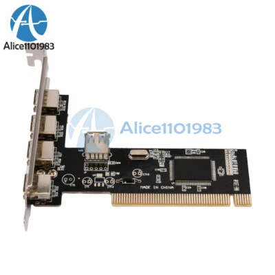 New High Speed 480Mbps 5 Port USB 2.0 PCI Hub Card Controller Adapter Module - Image 1 of 4