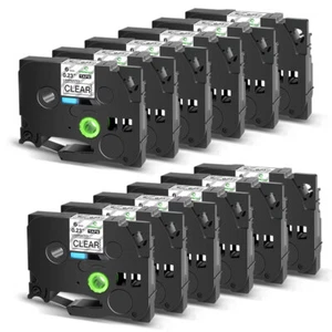 Cinta para hacer etiquetas compatible de 6 mm para Brother P-Touch TZ TZe-111 PT-H110 D220 × 12 - Imagen 1 de 15