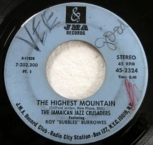 JAMAICAN JAZZ CRUSADERS 45 Highest Mountain on JMA afro-cuban jazz bop G16 - Imagen 1 de 2