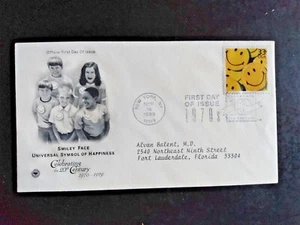 SMILEY FACE 1970s DECADE CELEBRATE THE CENTURY   1999 PCS CACHET FDC   - Picture 1 of 1