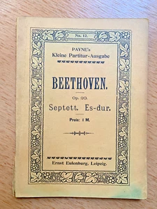 Beethoven ~ Septett- Es dur Op. 20 ~ PAYNE's Kleine Partitur-Ausgabe - Bild 1 von 1