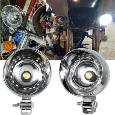 Motorcycle LED Driving Fog Spot Passing Light For Honda VTX 1300 C R S Retro - Image 1 of 4