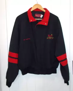 Giacca Nascar Vintage Winston Racing Team Full Zip Nera Made in USA by Swingster - Foto 1 di 8