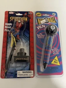 JIGGLE HEAD PEN SPIDER MAN SPIDERMAN 2003 Marvel & Magic 8 Ball - Picture 1 of 6