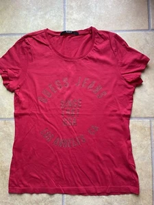 Guess Edel Shirt Tunika M Top Zustand rot Strass - Bild 1 von 6