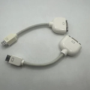 2 Genuine Apple Mini-VGA (Male) to VGA Female Monitor Cable Adapter / M8639G/A - Picture 1 of 7
