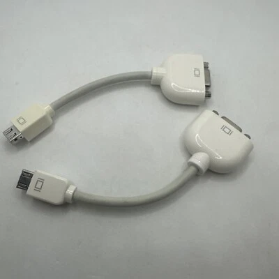 2 Genuine Apple Mini-VGA (Male) to VGA Female Monitor Cable Adapter / M8639G/A - Image 1 of 4