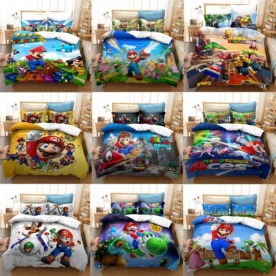Super Mario Collection Single/Double/Queen/King Bed Quilt Cover Set