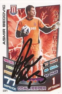 ASMIR BEGOVIC SIGNED STOKE 2012/2013 MATCH ATTAX TRADING CARD+COA - Picture 1 of 1