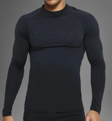 Boohoo Man 男式 Active Workout Tech 长袖肌肉贴合 T 恤 L 码全新带标签 — 第 1/4 张图片