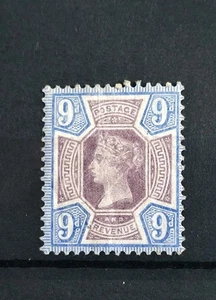 GB QUEEN VICTORIA SG 209 9D VIOLA E BLU COME NUOVO - Foto 1 di 1