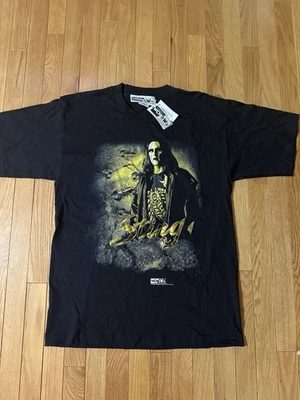 Camiseta De Colección WCW NWO Sting 1998 Negra Dorada Talla Grande Lucha Libre ¡DEADSTOCK! Foto 1 de 4