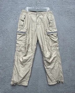 Vintage Y2K Gap Fleece gefütterte Cargohose M (35x29) beige reflektierend Skate Relaxed - Bild 1 von 20