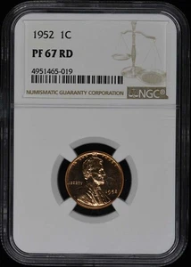 1952 Wheat Reverse Lincoln Cent (Proof) 1C NGC PR67RD - Picture 1 of 2