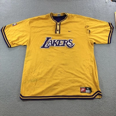 Vintage Los Angeles Lakers Shirt Mens XL Yellow Purple NBA Basketball Nike 90s - Image 1 of 4