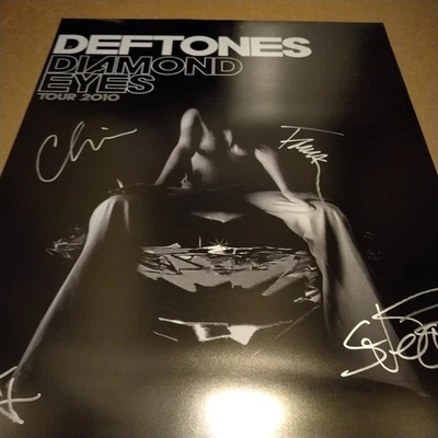 Signed Deftones 2010 Tour Promo Poster  Diamond Eyes - Image 1 of 4