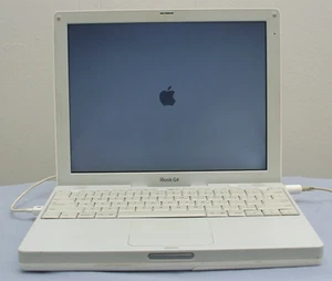 Apple iBook G4 12" 800Mhz 640MB Vintage Mac Laptop 2003 PowerPC A1054 - Picture 1 of 8