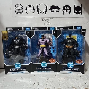 McFarlane BATMAN PURPLE SUIT Cowardly Lot PLATINUM Chase Justice Lord Exclusives - Picture 1 of 9