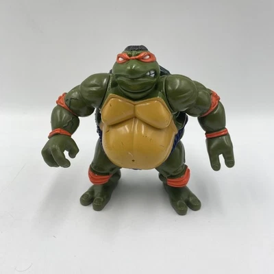 Vintage TMNT Sumo Michelangelo Action Figure 1995 Playmates Ninja Turtles *desc* - Image 1 of 4