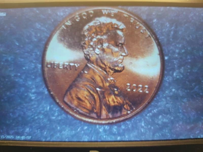 ERROR strike-through 2022 P Lincoln Shield 1 Cent Coin-see photos &descriptions  - Image 1 of 4