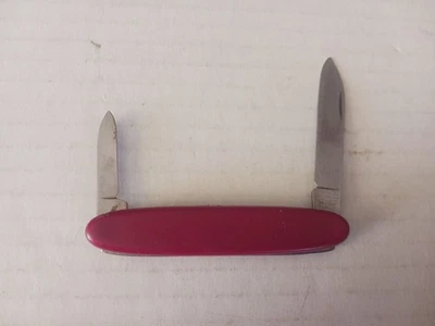 Vntg Victorinox Switzerland Stainless Rostfrei 2-Blade RED Handle Pocket Knife - Image 1 of 3