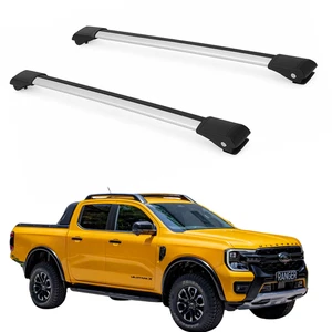 Lockable Roof Rack Cross Bars for Ford Ranger Wildtrak 2011-2025 Silver 2Pcs - Picture 1 of 11