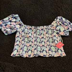 New Simply Southern off the Shoulder Crop Top Size L Elastic / Stretch C130 - Picture 1 of 7