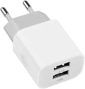 Caricatore Da Parete Universale Da 5 V 2 A/10 W Con 2 Porte USB, Compatibile Con - Foto 1 di 12