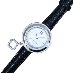 Van Cleef & Arpels Charm Mini Watch 357164 Leather Ladies #Okw118 - Picture 1 of 15