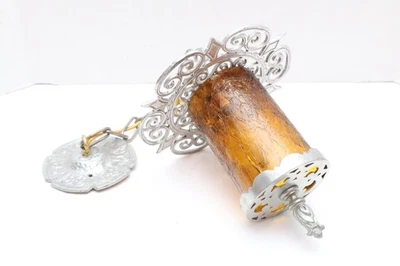 Lámpara colgante vintage Art DECO renacimiento español pedante lámpara ámbar Foto 1 de 4