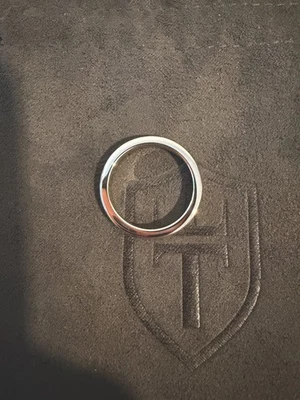 Triton Flat Edge Bright Finish Classic Wedding Band Size 8.5 - Image 1 of 4