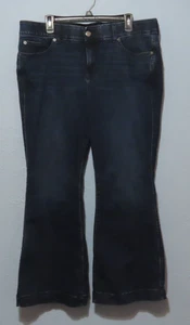 Torrid Bombshell Flare Super Soft Women's 20S Dark Wash Stretch Blue Jeans 40x28 - Picture 1 of 9