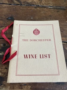 Vintage 1950s Dorchester Hotel London Wine List Champagne, Bordeaux, Tabbed Menu - Picture 1 of 13
