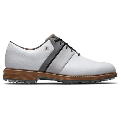 Nuevo FootJoy Golf Premiere Series Packard LX con cordones de tacos blanco/gris/negro 8,5 de ancho Foto 1 de 4