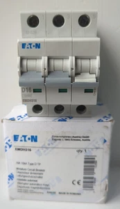 Eaton EMDH316 D16 16amp 10kA TYPE D TP Circuit Breaker Triple Pole MCB - New - Picture 1 of 7