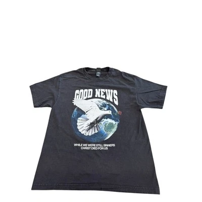 Camiseta "HANES" BUENAS NOTICIAS - CRISTO MURIÓ POR NOSOTROS TALLA L Iglesia algodón cultivado en Estados Unidos  Foto 1 de 4