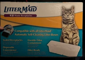 Litter-Maid Waste Receptacles LMR200 Auto Self Cleaning Litter Box 12 Count NEW - Picture 1 of 2