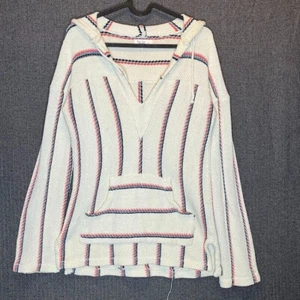 Ron Jon Hoodie Women's Small White Knit Beach Casual Drug Rug Style Soft - Picture 1 of 9