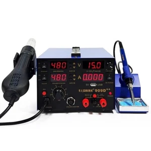 Upgrade 909D 3 in 1 Hot Air Gun Rework Station Soldering Station Dc Power - Picture 1 of 17