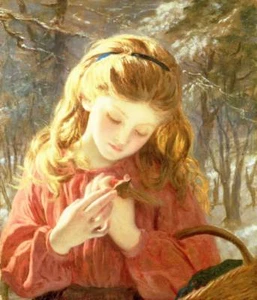 Little Girl with Humminbird by Sophie Anderson - Picture 1 of 1