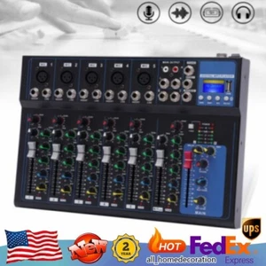 Bluetooth Portable Audio Mixer with USB DJ Sound Mixing Console MP3 Jack 48V - Picture 1 of 21