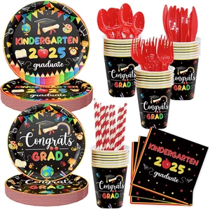 192PCS Kindergarten Graduation Party Decorations, Kindergarten Graduation Plates - Picture 1 of 12