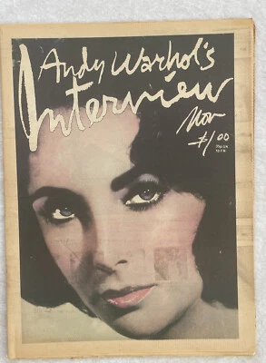 1976 Interview Magazine Andy Warhol ELIZABETH TAYLOR Issue - Image 1 of 4