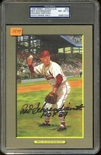 Red Schoendienst HOF Signed 1990 Perez-Steele Great Moments PSA/DNA PSA 8