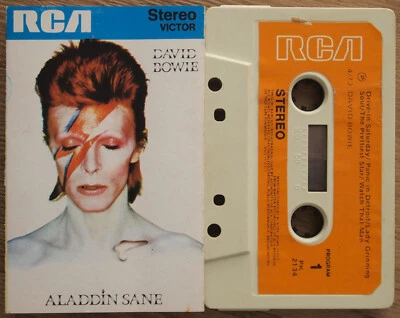 DAVID BOWIE - ALADDIN SANE (RCA PK2134) 1973 ITALY CASSETTE TAPE VG *READ* - Image 1 of 4