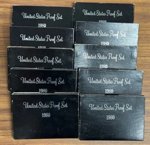 1980 Proof set 10 Pack CN-Clad Susan B Anthony Kennedy- (OGP) 60 coins - Picture 1 of 1